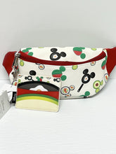 Load image into Gallery viewer, Disney Fanny Pack & Card Holder Set Mickey Mouse Food AOP Loungefly