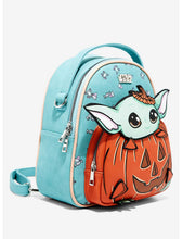 Load image into Gallery viewer, Star Wars Mini Backpack The Mandalorian The Child in Jack-O'Lantern Bioworld