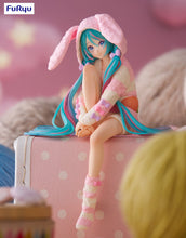 Load image into Gallery viewer, Piapro Hatsune Miku Noodle Stopper Prize Figure Usamimi Sleepover - Pink Bunny Pajama hoodie Ver. FuRyu
