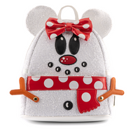 Disney Mini Backpack and Wallet Set Minnie Mouse Snowman Sequin Loungefly