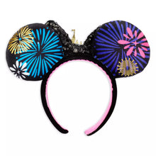Load image into Gallery viewer, Disney Mini Backpack Ears Key Set Mickey Mouse Cinderella&#39;s Castle Main Attraction Fireworks Loungefly
