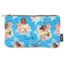 Load image into Gallery viewer, Disney Zipper Pouch Moana Floral Leaves AOP Loungefly
