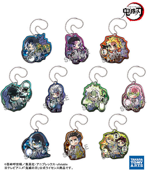 Demon Slayer Acrylic Keychain Pita! Deforme Night Patrol Mystery Blind Box