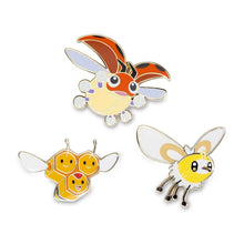 Load image into Gallery viewer, Pokemon Enamel Pin Set Ledyba, Combee, &amp; Cutiefly Pokemon Center
