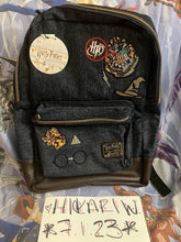 Load image into Gallery viewer, Harry Potter Denim Backpack Loungefly
