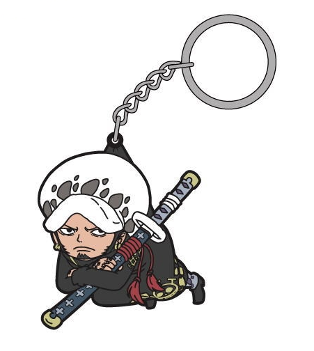 One Piece Rubber Keychain Law Pinched Cospa