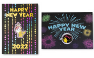Pokemon Enamel Pin And Greeting Card Pikachu Happy New Year 2022 Pokemon Center
