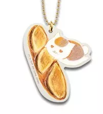 Natsume's Book of Friends Acrylic Keychain Freshy Baked Bread With Nyanko Sensei Ichiban Kuji G Prize Bandai