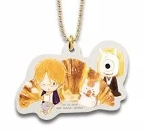 Load image into Gallery viewer, Natsume&#39;s Book of Friends Acrylic Keychain Freshy Baked Bread With Nyanko Sensei Ichiban Kuji G Prize Bandai
