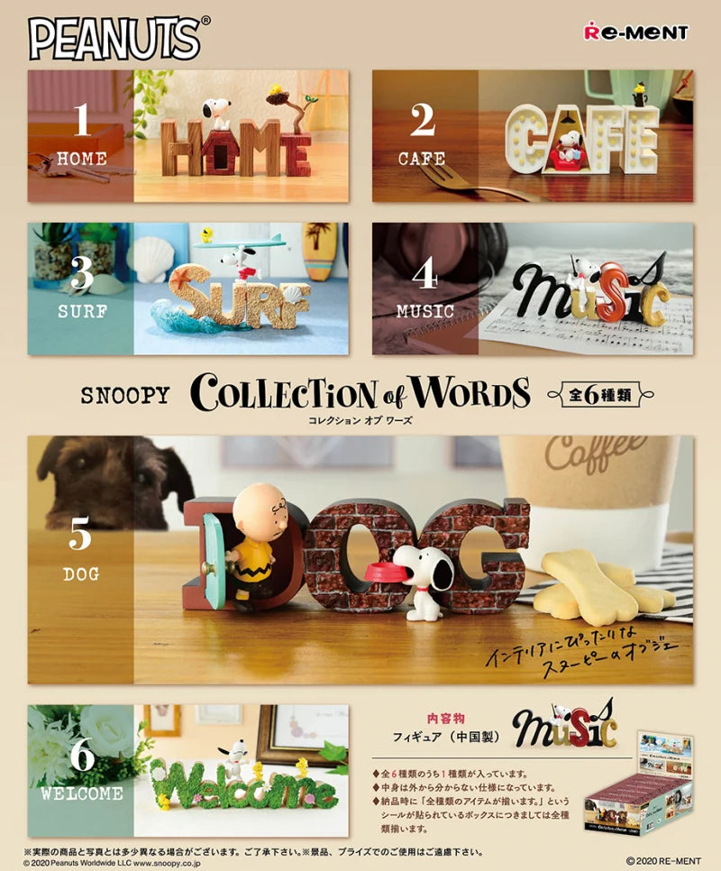 Peanuts Blind Box Snoopy Collection of Words Re-Ment