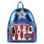 Marvel Mini Backpack Captain America Metallic Cosplay Loungefly