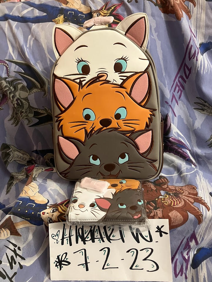 Disney Mini Backpack Wallet Set Aristocats Stack Loungefly