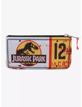 Load image into Gallery viewer, Jurassic World Zipper Pouch Jurassic Park License Plate Bioworld

