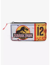 Load image into Gallery viewer, Jurassic World Zipper Pouch Jurassic Park License Plate Bioworld
