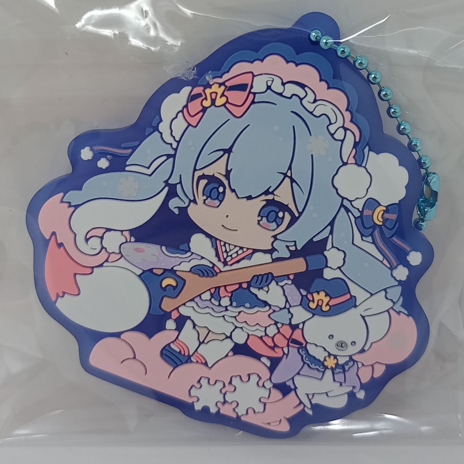 Hatsune Miku Rubber Keychain Snow Miku 2023 Kuji B Prize Bandai