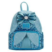 Load image into Gallery viewer, Disney Mini Backpack Wallet Set Cinderella Sequin Loungefly
