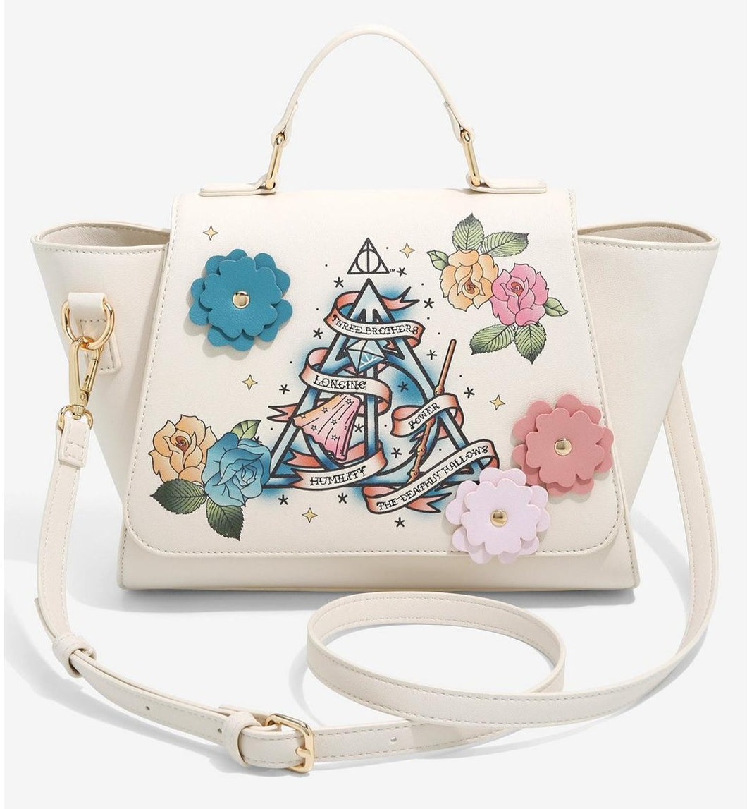 Harry Potter Handbag Deathly Hollows Floral Bioworld