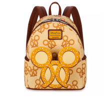 Load image into Gallery viewer, Disney Parks Mini Backpack Mickey Mouse Scented Pretzel Loungefly
